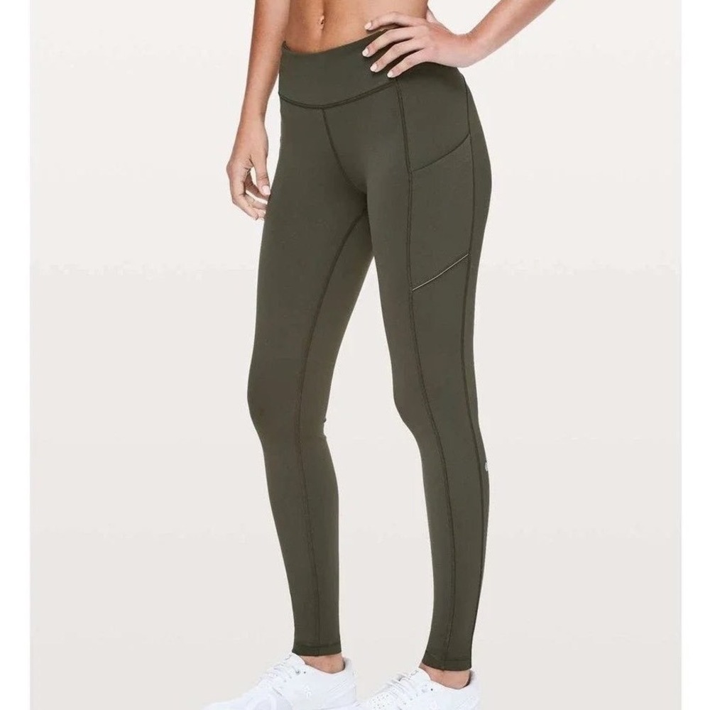 Lululemon Speed Up Tight Women 6 Legging Full On Luxtreme Olive High Rise Yoga